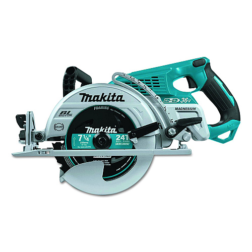 Makita 18V X2 (36V) LXT Brushless 7.25" Cordless Rear Handle Circular Saw Kit with Batteries, 5,100 RPM, 0 to +53 Degree Bevel Range (XSR01PT)