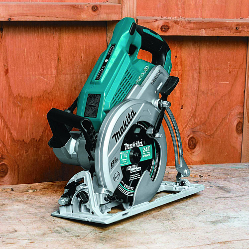 Makita 18V X2 (36V) LXT Brushless 7.25" Cordless Rear Handle Circular Saw Kit with Batteries, 5,100 RPM, 0 to +53 Degree Bevel Range (XSR01PT)
