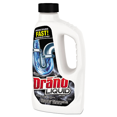Drano Liquid Drain Cleaner, 32 oz Safety Cap Bottle, 12/Carton (335712)