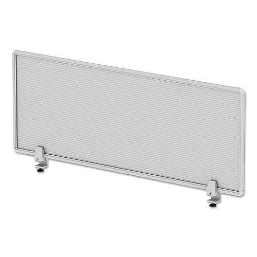 Alera Polycarbonate Privacy Panel, 47w x 0.5d x 18h, Silver/Clear (ALEPP4718)