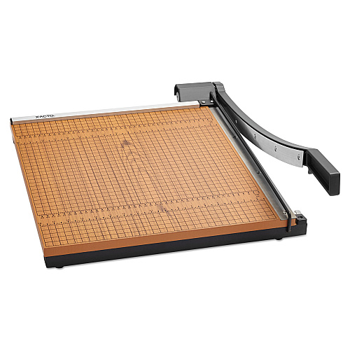 X-ACTO Square Commercial Grade Wood Base Guillotine Trimmer, 15 Sheets, 18" Cut Length, 18 x 18 (26618LMR)