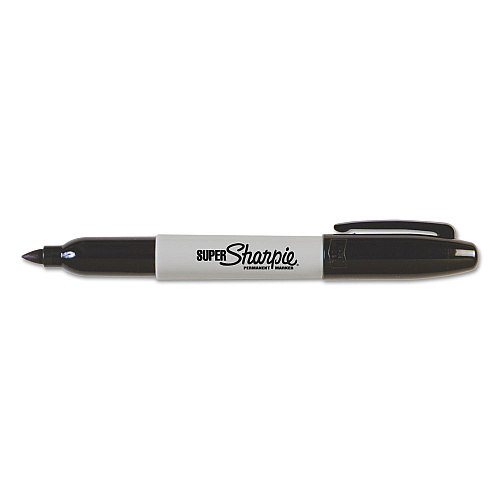 Sharpie Super Permanent Marker, Fine Bullet Tip, Black, 6/Pack (33666PP)