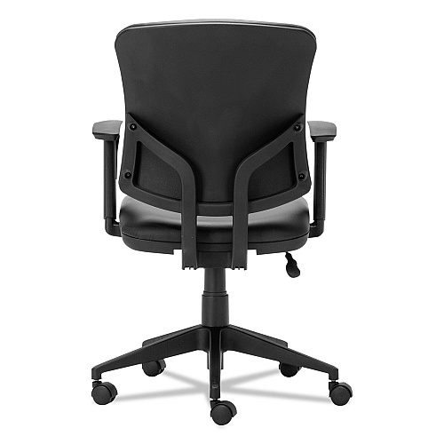Alera Everyday Task Office Chair, Bonded Leather Seat/Back, Supports Up to 275 lb, 17.6" to 21.5" Seat Height, Black (ALETE4819)
