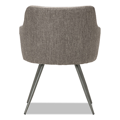 Alera Captain Series Guest Chair, 23.8" x 24.6" x 30.1", Gray Tweed Seat, Gray Tweed Back, Chrome Base (ALECS4351)