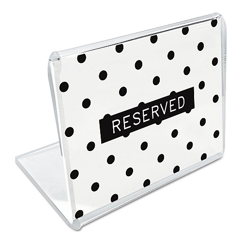 Universal Mini Table-Top Sign, 1.5 x 2, Clear (UNV76861)