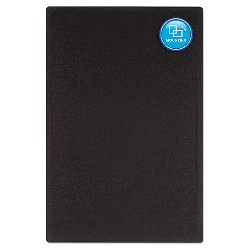 Quartet Oval Office Fabric Board, 48 x 36, Black Surface (7684BK)