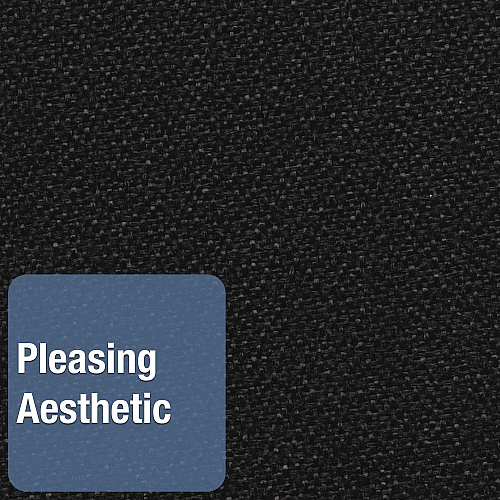 Quartet Oval Office Fabric Board, 48 x 36, Black Surface (7684BK)
