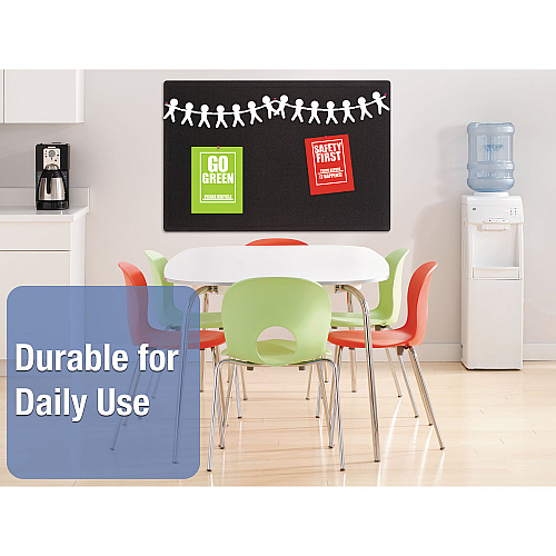 Quartet Oval Office Fabric Board, 48 x 36, Black Surface (7684BK)