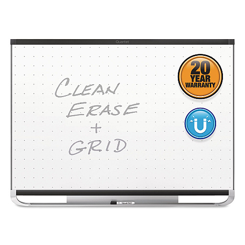 Quartet Prestige 2 Magnetic Total Erase Whiteboard, 96 x 48, Black Frame (TEM548B)