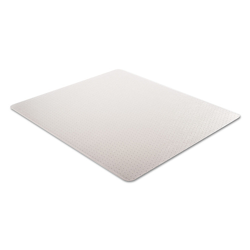 Alera Occasional Use Studded Chair Mat for Flat Pile Carpet, 46 x 60, Rectangular, Clear (ALEMAT4660CFPR)