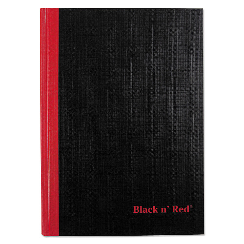 Black n' Red Hardcover Casebound Notebooks, SCRIBZEE Compatible, 1-Subject, Wide/Legal Rule, Black Cover, (96) 8.25 x 5.63 Sheets (E66857)