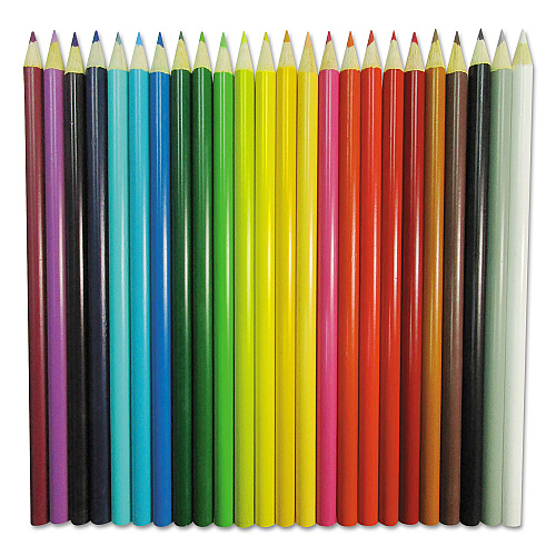 Universal Woodcase Colored Pencils, 3 mm, Assorted Lead and Barrel Colors, 24/Pack (UNV55324)