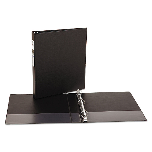 Avery Economy Non-View Binder with Round Rings, 3 Rings, 1" Capacity, 11 x 8.5, Black, (3301) (03301)