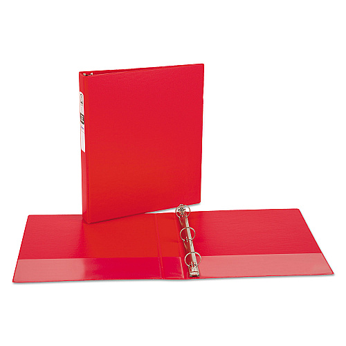 Avery Economy Non-View Binder with Round Rings, 3 Rings, 1" Capacity, 11 x 8.5, Red, (3310) (03310)