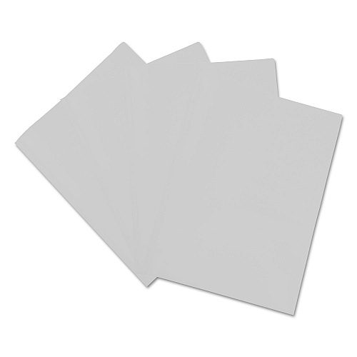 Universal Plastic Twin-Pocket Report Covers with Three-Prong Fastener, 11 x 8.5, White/White, 10/Pack (UNV20554)