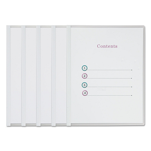 Universal Clear View Report Cover with Slide-on Binder Bar, Clear/Clear, 25/Pack (UNV20564)