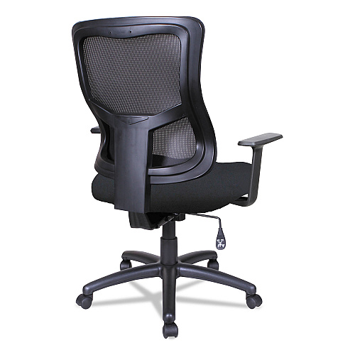 Alera Elusion II Series Mesh Mid-Back Swivel/Tilt Chair, Supports Up to 275 lb, 18.11" to 21.77" Seat Height, Black (ALEELT4214B)