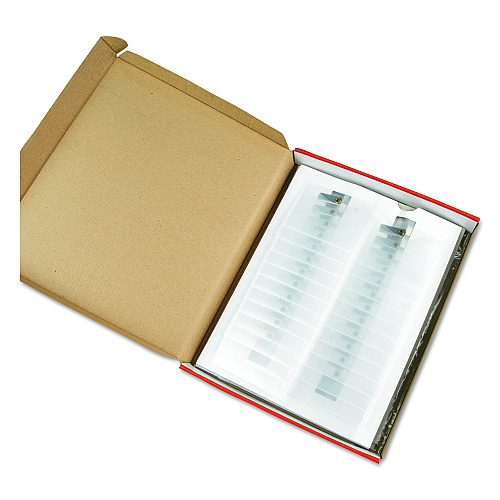 Universal Clear Badge Holders w/Garment-Safe Clips, 3 x 4, White Inserts, 50/Box (UNV56004)