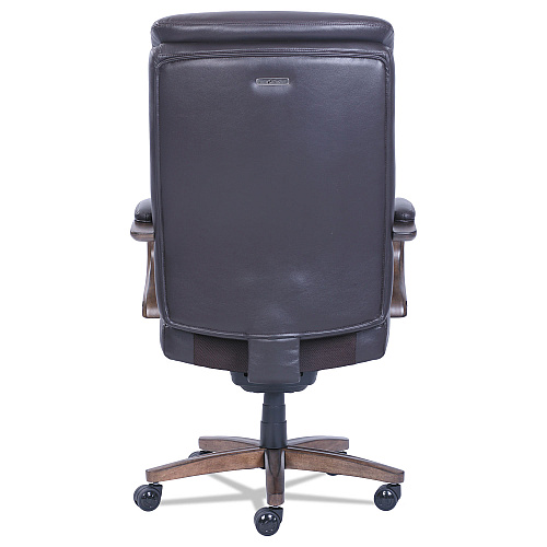 La-Z-Boy Woodbury Big/Tall Executive Chair, Supports Up to 400 lb, 20.25" to 23.25" Seat Height, Brown Seat/Back, Weathered Sand Base (48961B)