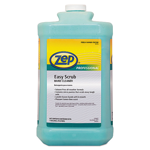 Zep Industrial Hand Cleaner, Easy Scrub, Lemon Scent, 1 gal Bottle, 4/Carton (1049469)