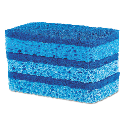 S.O.S. All Surface Scrubber Sponge, 2.5 x 4.5, 0.9" Thick, Dark Blue, 3/Pack, 8 Packs/Carton (91028CT)