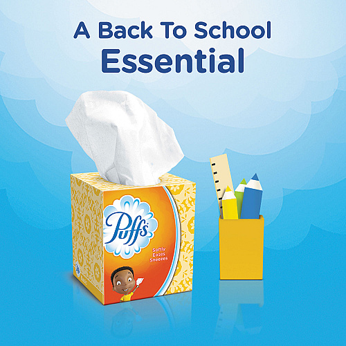Puffs Facial Tissue, 2-Ply, White, 64 Sheets/Box, 24 Boxes/Carton (84405)