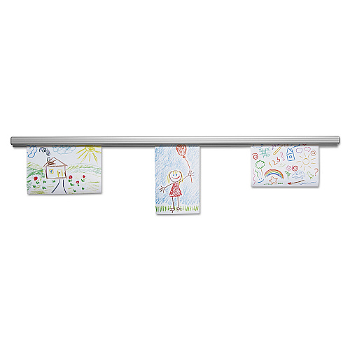Advantus Grip-A-Strip Display Rail, 48 x 1.5, Aluminum Finish (2010)
