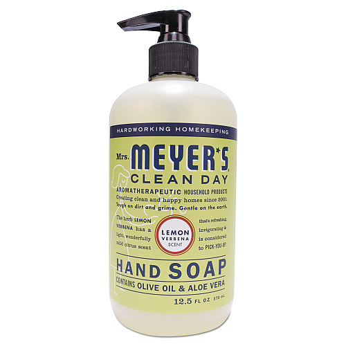 Mrs. Meyer's Clean Day Liquid Hand Soap, Lemon Scent, 12.5 oz, 6/Carton (373205)
