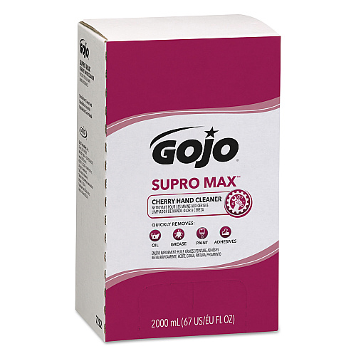 GOJO SUPRO MAX Hand Cleaner Refill, Cherry Scent, 2,000 mL, 4/Carton (728204)