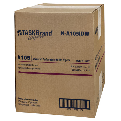 Taskbrand A105 Spunlace Interfold Wiper - Case Of 900 (N-A105IDW)
