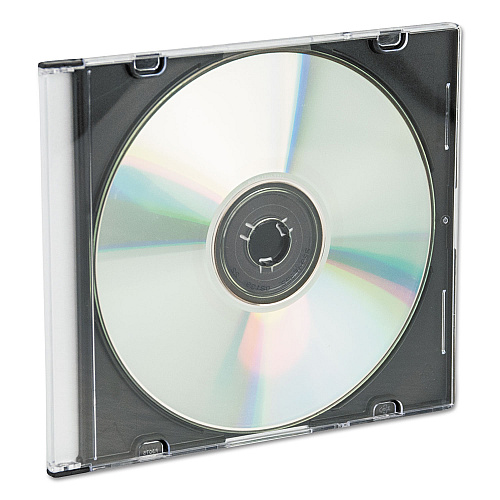 Innovera CD/DVD Slim Jewel Cases, Clear/Black, 100/Pack (IVR85800)