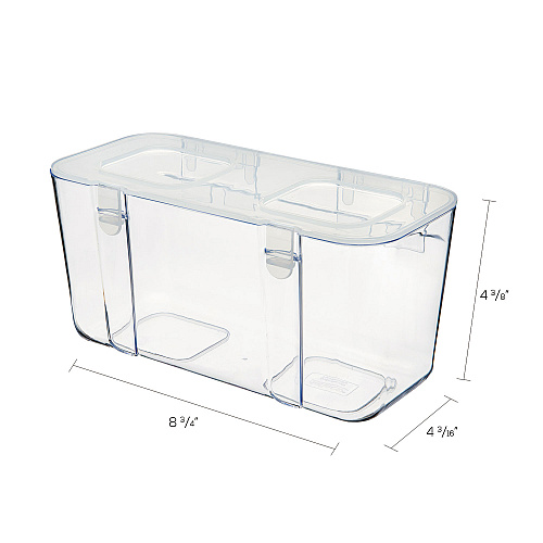 Deflecto Stackable Caddy Organizer, Medium, Plastic, 8.8 x 4 x 4.38, White (29201CR)
