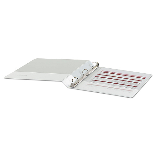 Universal Economy Round Ring View Binder, 3 Rings, 1" Capacity, 11 x 8.5, White (UNV20962)