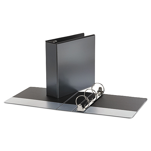 Universal Economy Round Ring View Binder, 3 Rings, 3" Capacity, 11 x 8.5, Black (UNV20991)