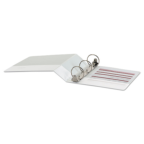 Universal Economy Round Ring View Binder, 3 Rings, 3" Capacity, 11 x 8.5, White (UNV20992)