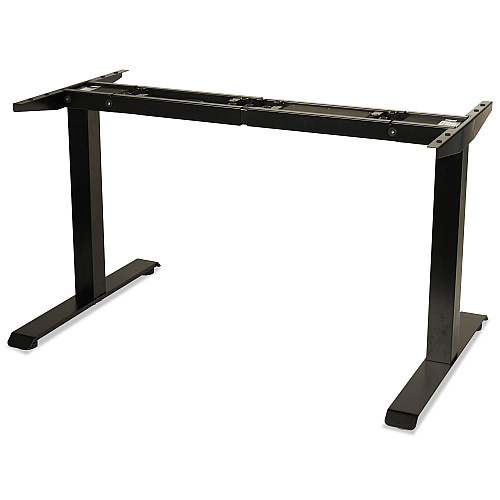 Alera AdaptivErgo Sit-Stand Two-Stage Electric Height-Adjustable Table Base, 48.06" x 24.35" x 27.5" to 47.2", Black (ALEHT2SSB)