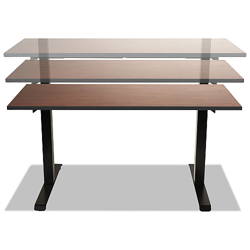 Alera AdaptivErgo Sit-Stand Two-Stage Electric Height-Adjustable Table Base, 48.06" x 24.35" x 27.5" to 47.2", Black (ALEHT2SSB)