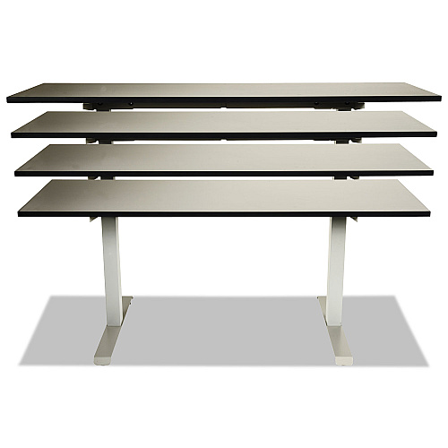 Alera AdaptivErgo Sit-Stand Two-Stage Electric Height-Adjustable Table Base, 48.06" x 24.35" x 27.5" to 47.2", Gray (ALEHT2SSG)