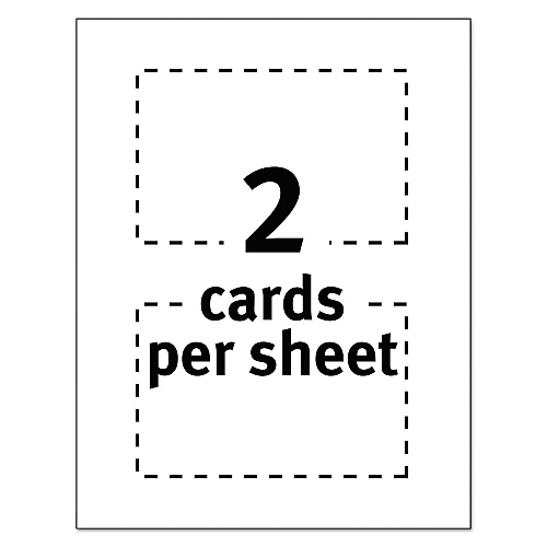 Avery Printable Postcards, Inkjet, 85 lb, 4 x 6, Matte White, 100 Cards, 2 Cards/Sheet, 50 Sheets/Box (8386)