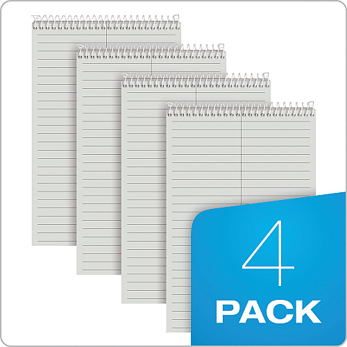 TOPS Prism Steno Pads, Gregg Rule, Gray Cover, 80 Gray 6 x 9 Sheets, 4/Pack (80274)
