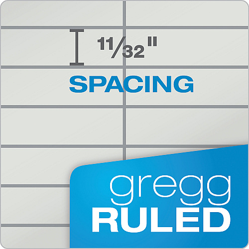 TOPS Prism Steno Pads, Gregg Rule, Gray Cover, 80 Gray 6 x 9 Sheets, 4/Pack (80274)