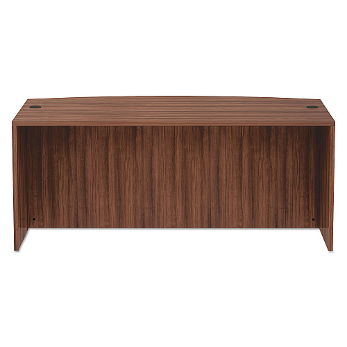 Alera Valencia Series Bow Front Desk Shell, 71" x 41.38" x 29.63", Modern Walnut (ALEVA227236WA)