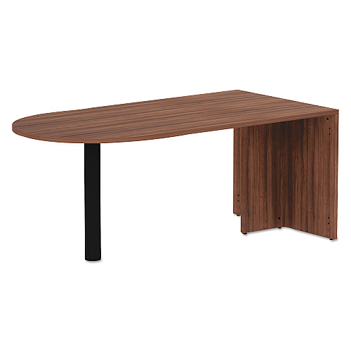 Alera Valencia Series D-Top Desk, 71" x 29.5" x 29.5", Modern Walnut (ALEVA277236WA)