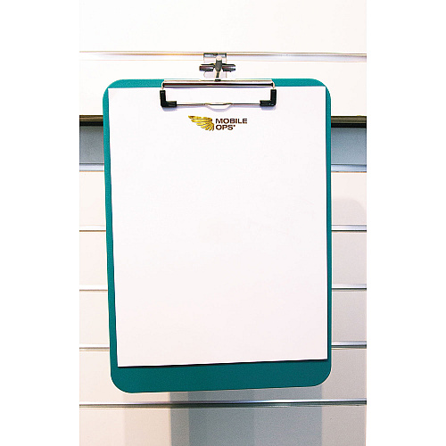 Mobile OPS Unbreakable Recycled Clipboard, 0.25" Clip Capacity, Holds 8.5 x 11 Sheets, Green (61626)