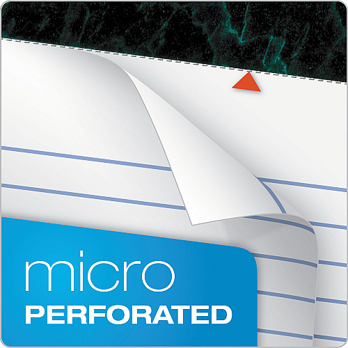 TOPS Docket Ruled Perforated Pads, Wide/Legal Rule, 50 White 8.5 x 11.75 Sheets, 6/Pack (63416)