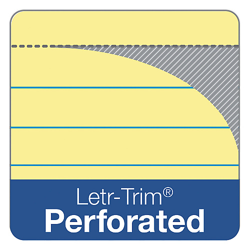 TOPS Docket Gold Ruled Perforated Pads, Narrow Rule, 50 Canary-Yellow 5 x 8 Sheets, 12/Pack (63900)