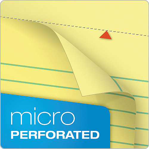 TOPS Docket Ruled Wirebound Pad with Cover, Wide/Legal Rule, Blue Cover, 70 Canary-Yellow 8.5 x 11.75 Sheets (63621)