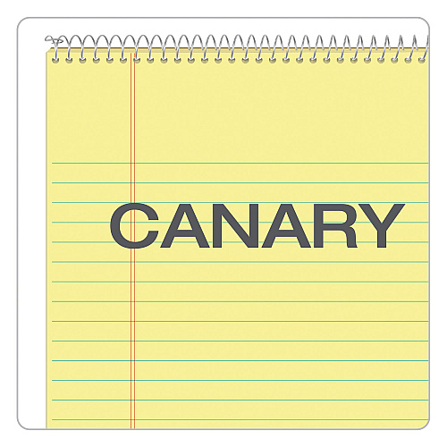 TOPS Docket Ruled Wirebound Pad with Cover, Wide/Legal Rule, Blue Cover, 70 Canary-Yellow 8.5 x 11.75 Sheets (63621)