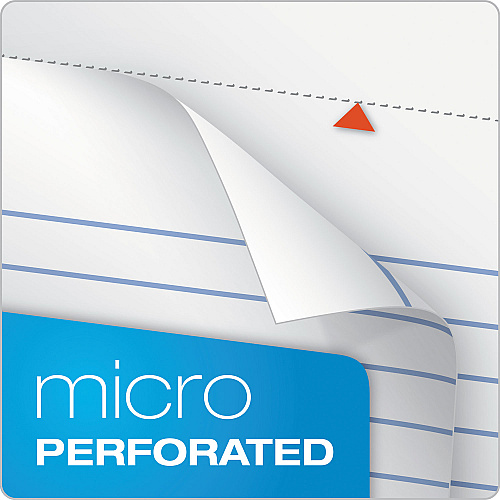 TOPS Docket Ruled Wirebound Pad with Cover, Wide/Legal Rule, Blue Cover, 70 White 8.5 x 11.75 Sheets (63631)