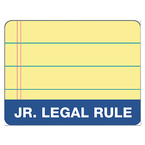 TOPS Docket Gold Ruled Perforated Pads, Narrow Rule, 50 Canary-Yellow 5 x 8 Sheets, 12/Pack (63900)